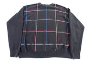 Vintage Geoffrey Beene Grid Pattern Knit Sweater - ThriftedThreads.com