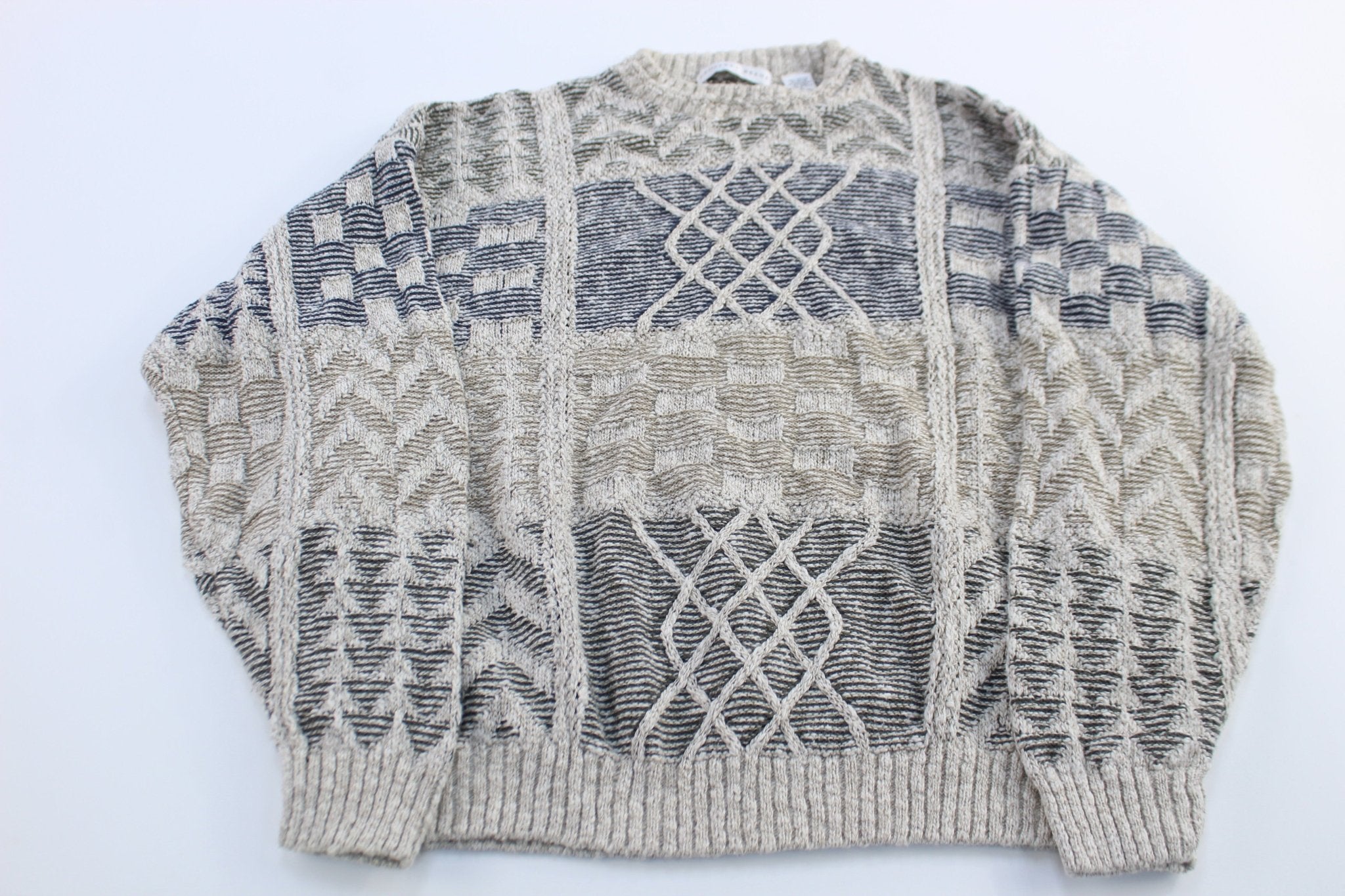 Vintage Geoffrey Beene Patterned Sweater - ThriftedThreads.com
