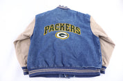 Vintage Green Bay Packers Football Bomber Jacket - Jacket - Thrifted Threads