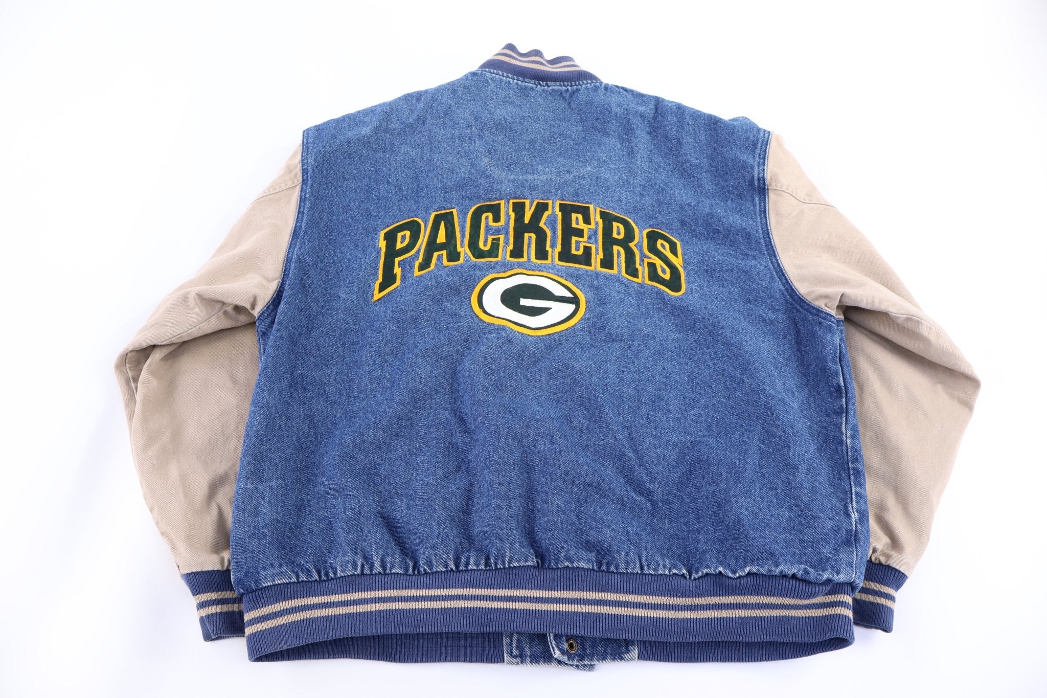 Vintage Green Bay Packers Football Bomber Jacket - Jacket - Thrifted Threads