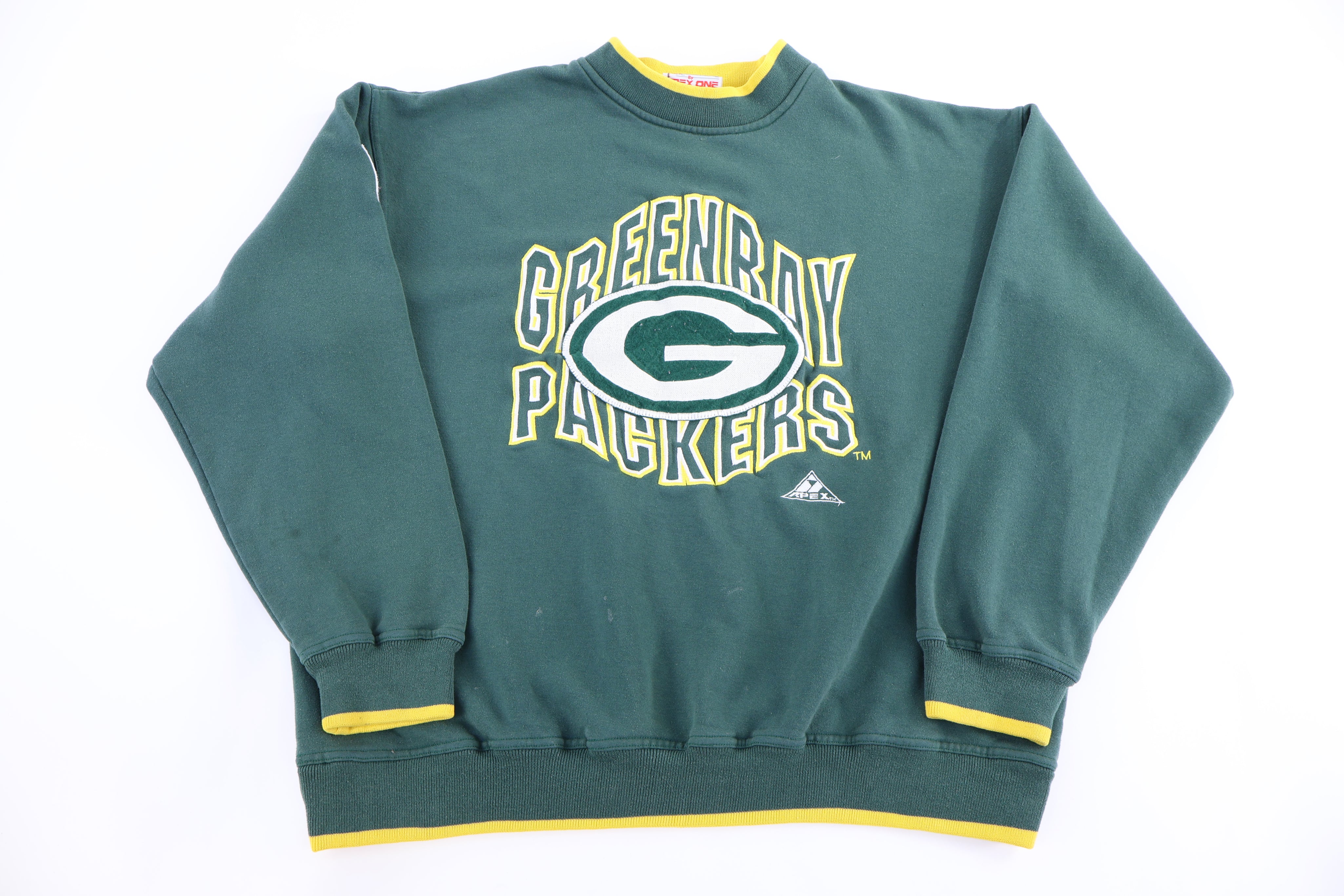Vintage Green Bay Packers Football Embroidered Sweatshirt - Sweatshirt - Thrifted Threads