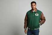 Vintage Green Bay Packers Football Full Zip Bomber Jacket - Jacket - Thrifted Threads