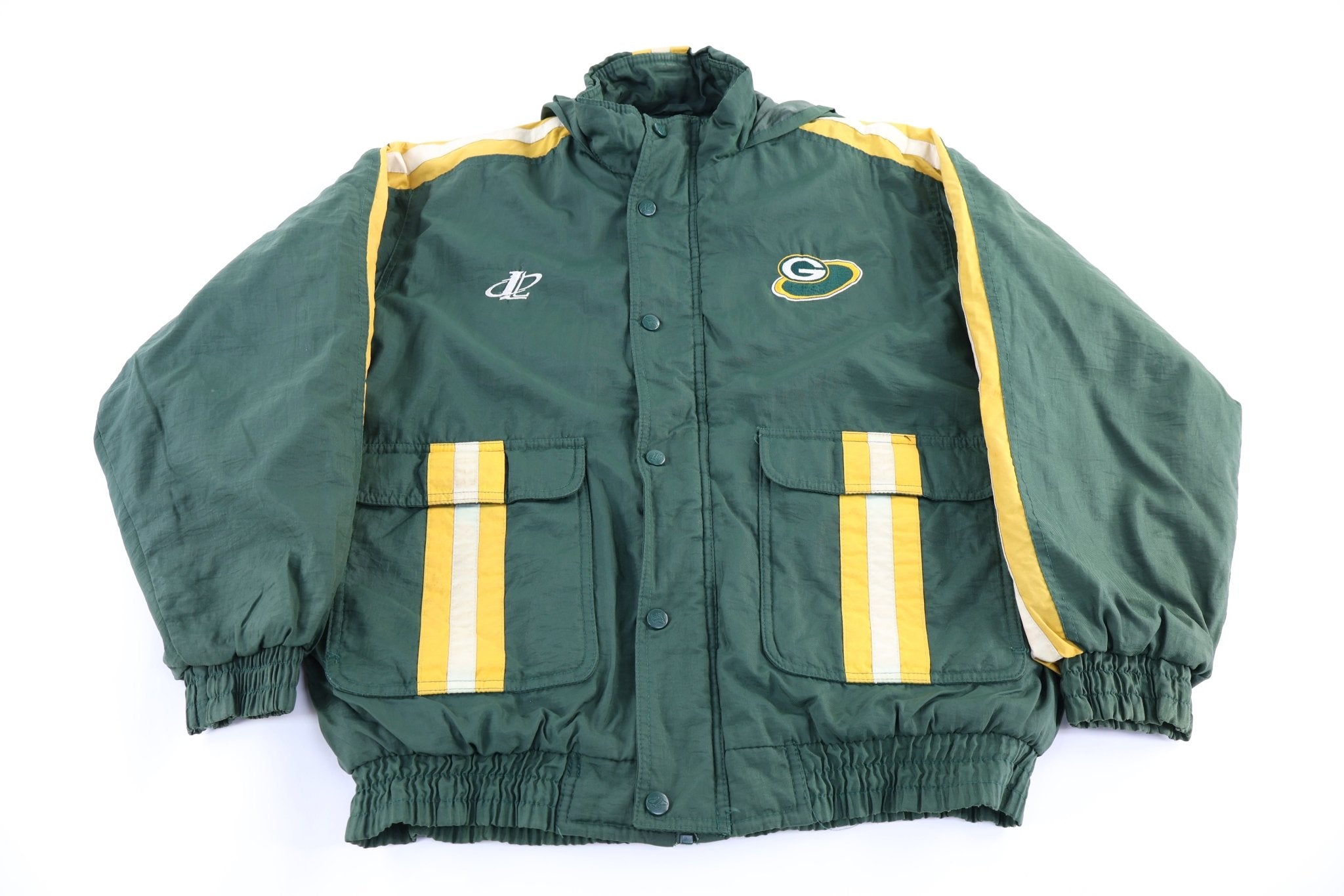 Vintage Green Bay Packers Football Full Zip Jacket - Jacket - Thrifted Threads