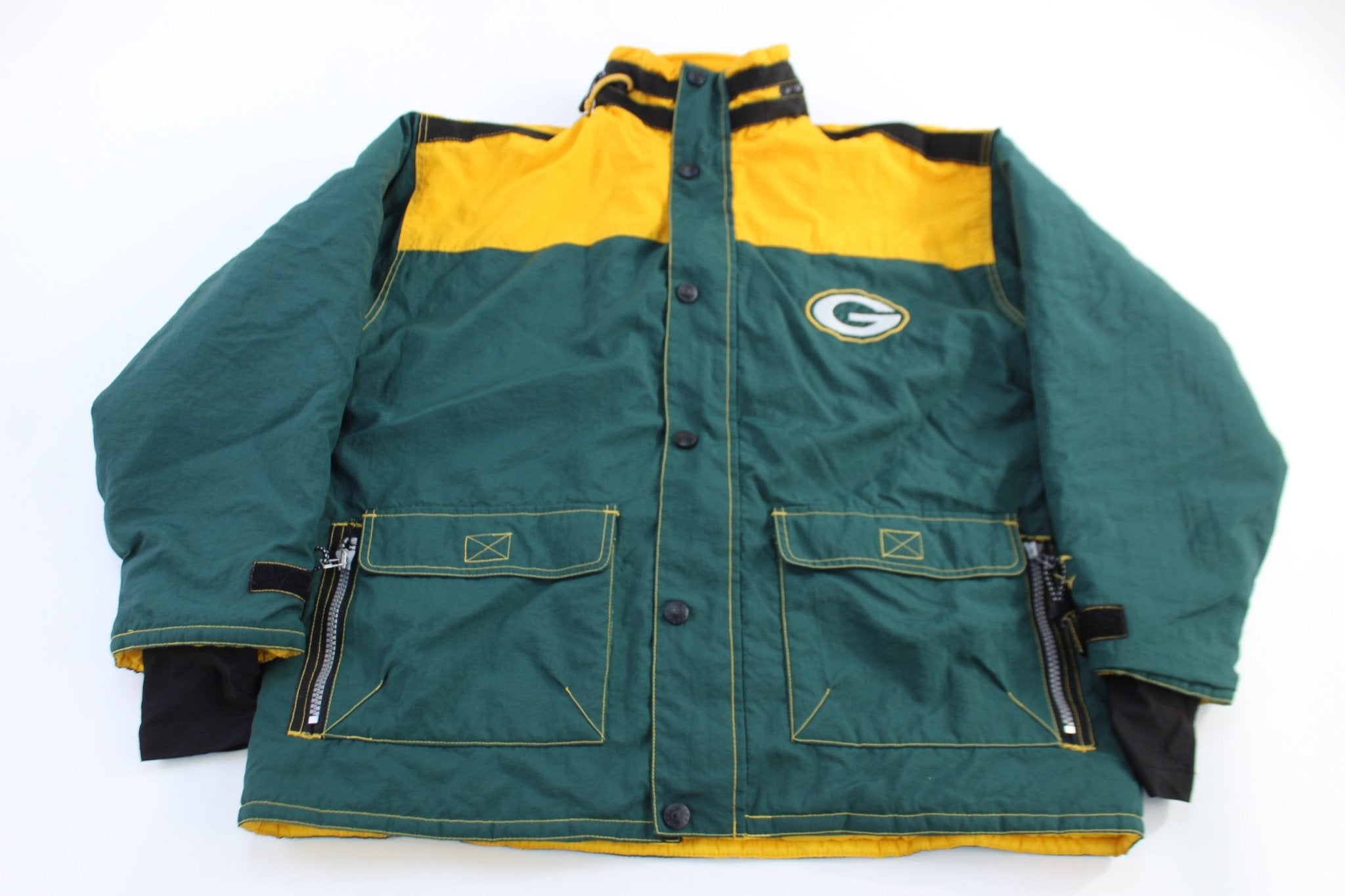 Vintage Green Bay Packers Football Full Zip Jacket - Jacket - Thrifted Threads