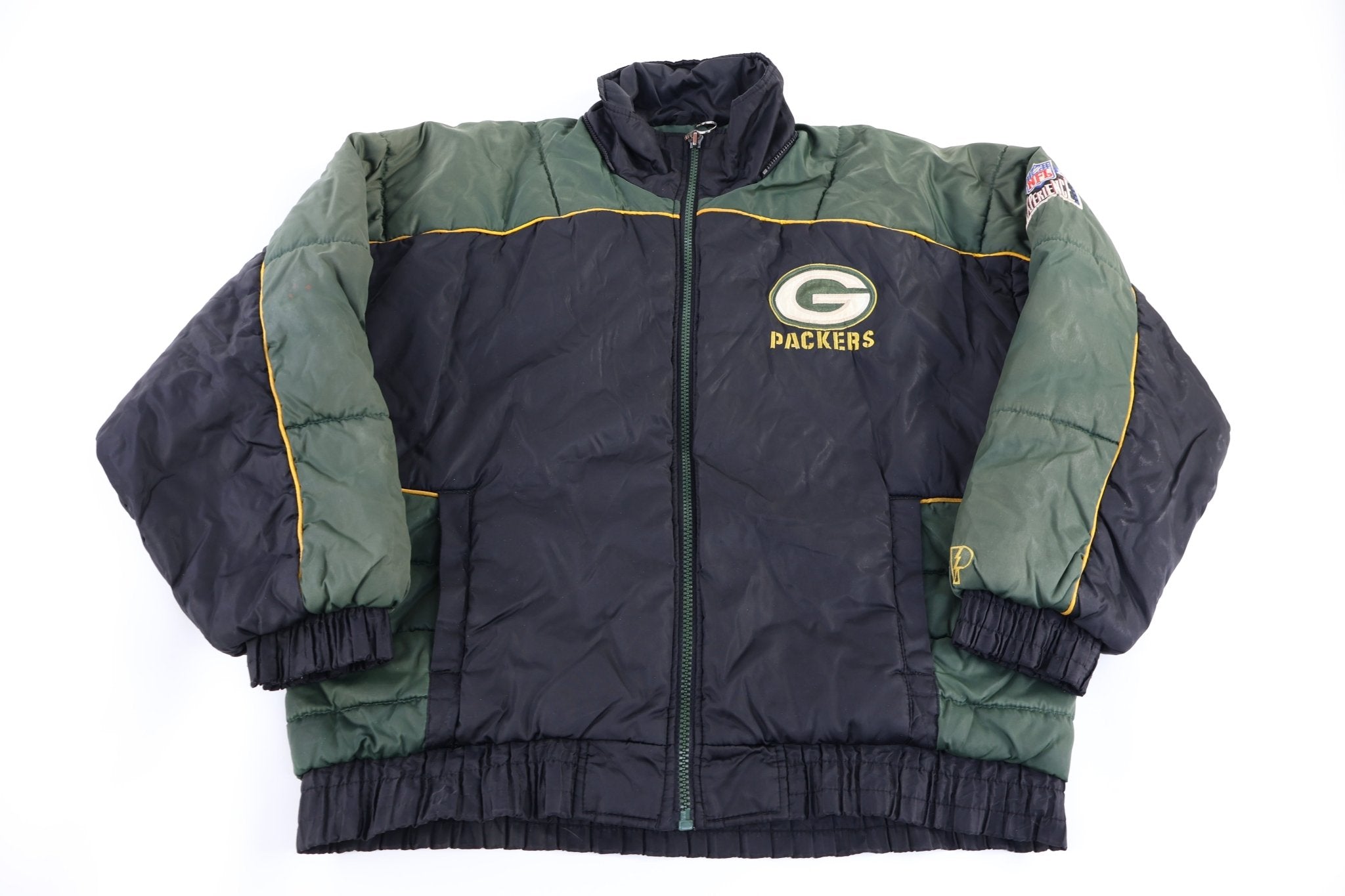 Vintage Green Bay Packers Football Full Zip Jacket - Jacket - Thrifted Threads