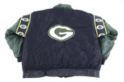 Vintage Green Bay Packers Football Full Zip Puffer Jacket - Jacket - Thrifted Threads