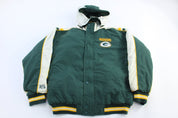 Vintage Green Bay Packers Full Zip Puffer Jacket - Jackets - Thrifted Threads