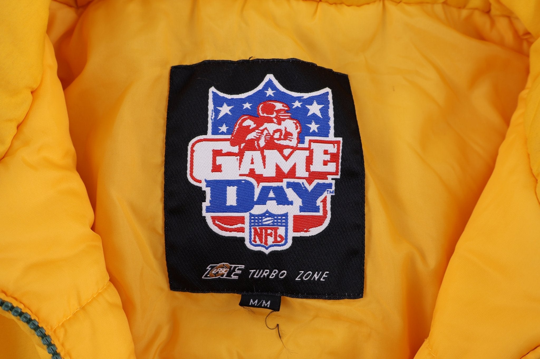 Vintage Green Day Packers Football Puffer Jacket - Jacket - Thrifted Threads