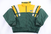 Vintage Green Day Packers Football Puffer Jacket - Jacket - Thrifted Threads