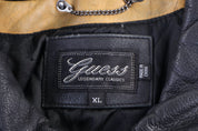 Vintage Guess Full Zip Leather Coat - jacket - Thrifted Threads