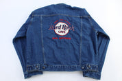 Vintage Hard Rock Cafe Dark Wash Denim Jacket - Jackets - Thrifted Threads