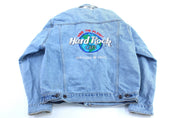 Vintage Hard Rock Cafe Embroidered Niagara Falls Denim Jacket - ThriftedThreads.com