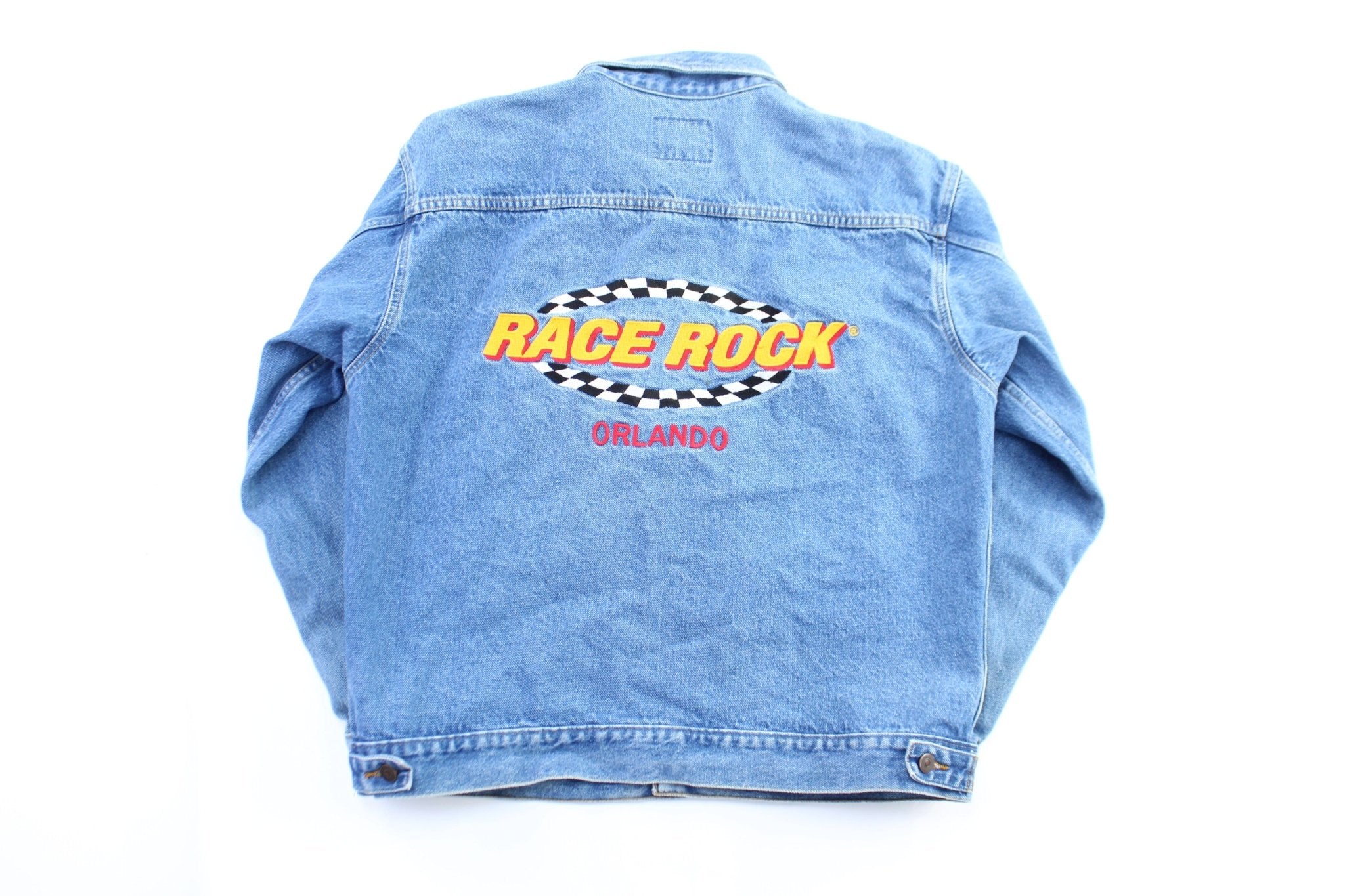 Vintage Hard Rock Orlando Embroidered Denim Jacket - ThriftedThreads.com