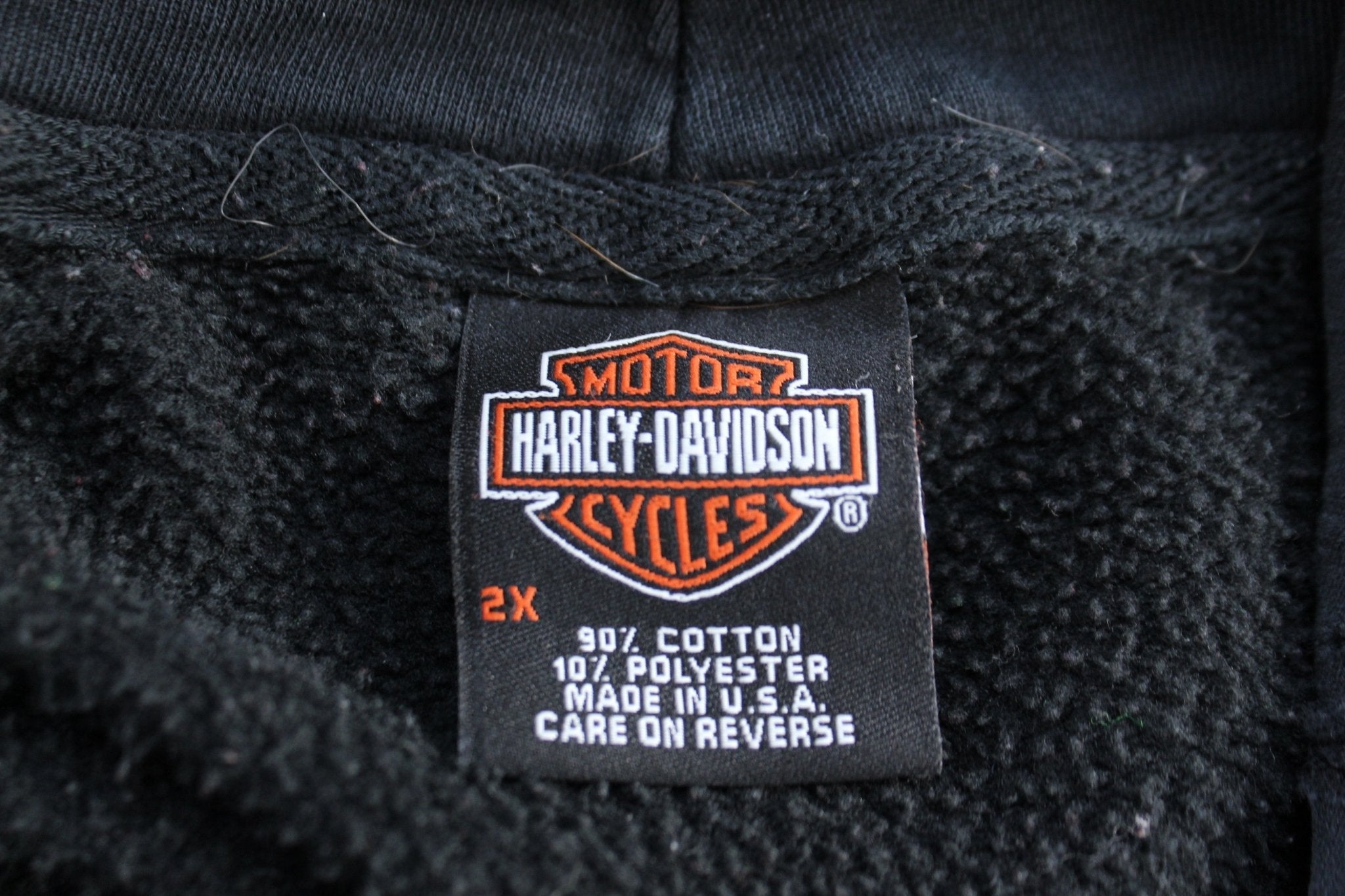 Vintage Harley Davidson Motorcycles Amarillo, Texas Sleeveless Hoodie - Jackets - Thrifted Threads