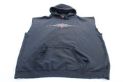 Vintage Harley Davidson Motorcycles Amarillo, Texas Sleeveless Hoodie - Jackets - Thrifted Threads