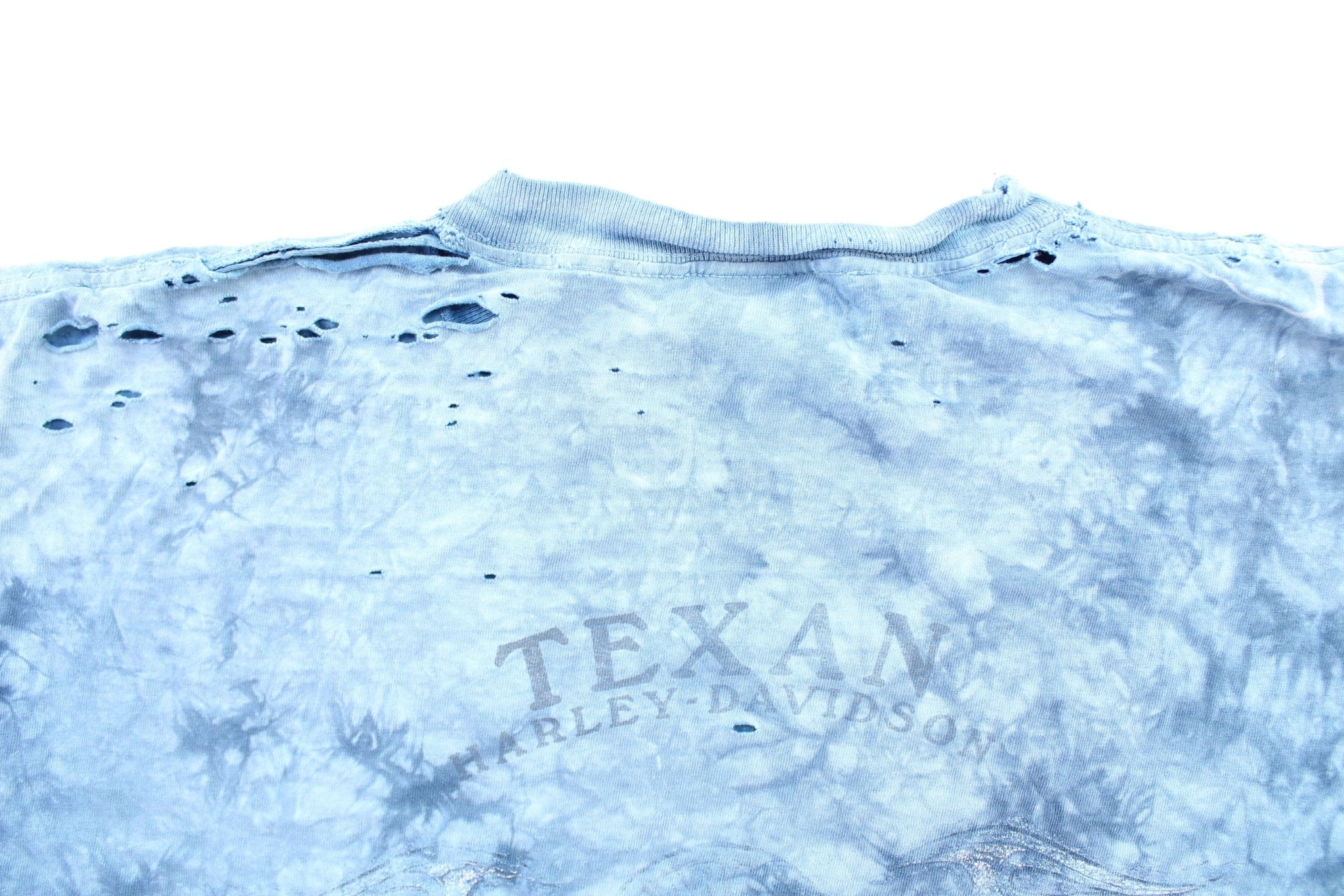 Vintage Harley Davidson Motorcycles Conroe, Texas Tie - Dye T-Shirt - ThriftedThreads.com