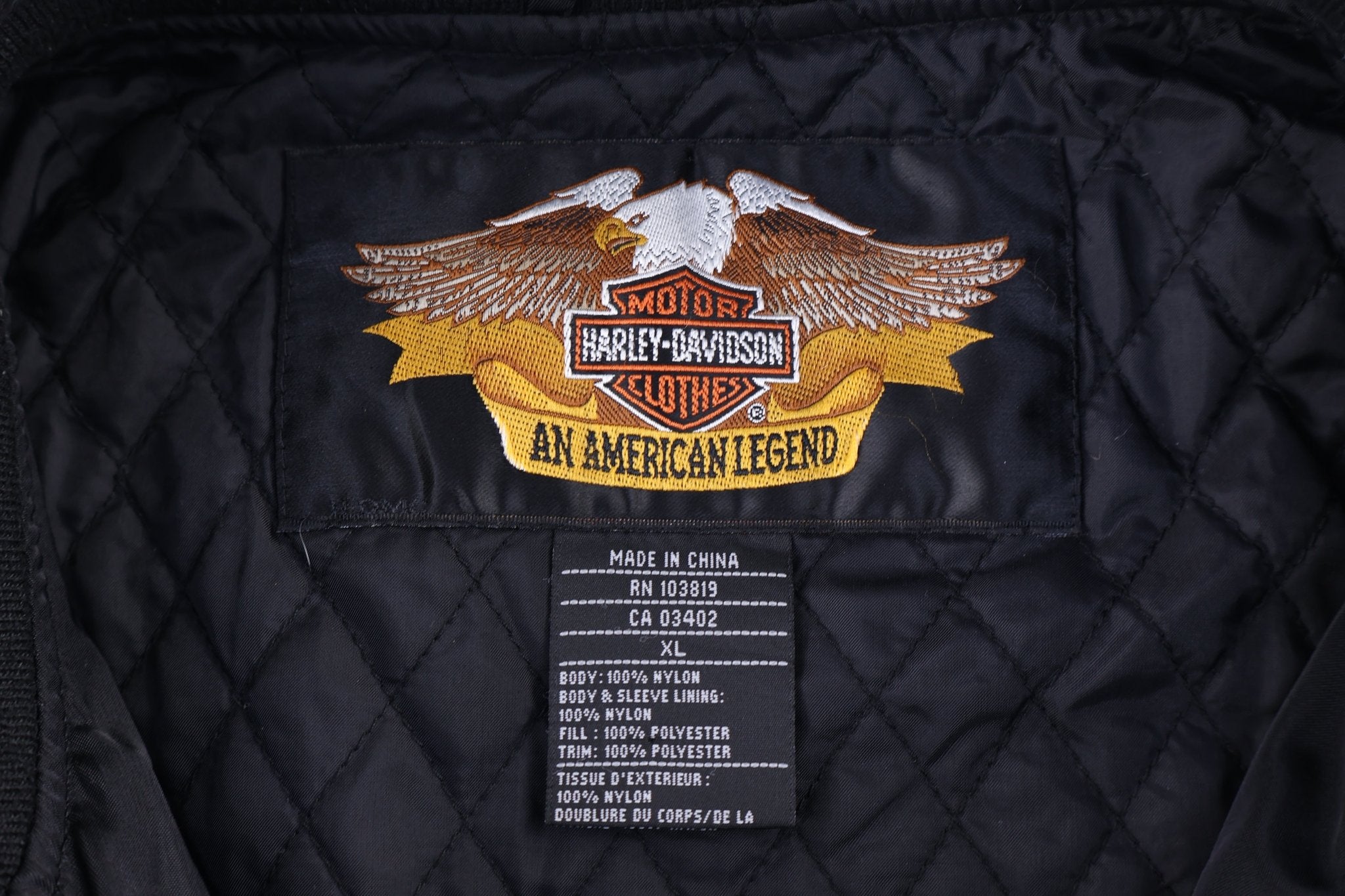 Vintage Harley Davidson Motorcycles Full Zip Bomber Jacket - Jacket - Thrifted Threads