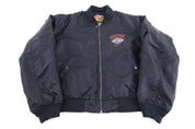 Vintage Harley Davidson Motorcycles Full Zip Bomber Jacket - Jacket - Thrifted Threads