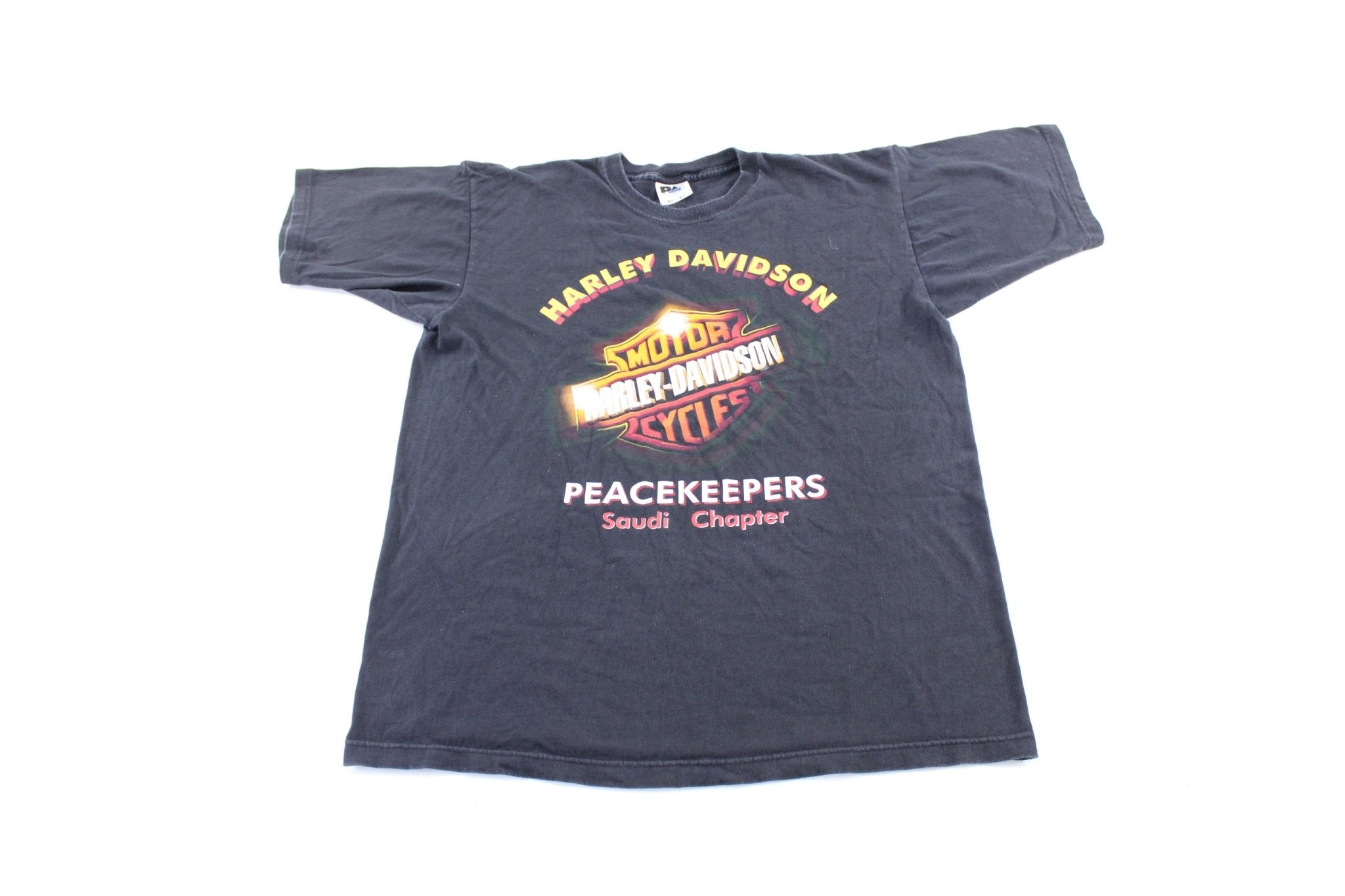 Vintage Harley Davidson Motorcycles Saudi Chapter T-Shirt - ThriftedThreads.com