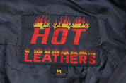 Vintage Hot Leathers Harley Davidson Motorcycles Patch Jacket - Jacket - Thrifted Threads