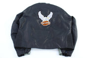 Vintage Hot Leathers Harley Davidson Motorcycles Patch Jacket - Jacket - Thrifted Threads