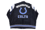 Vintage Indianapolis Colts Football Leather Suede Jacket - Jacket - Thrifted Threads