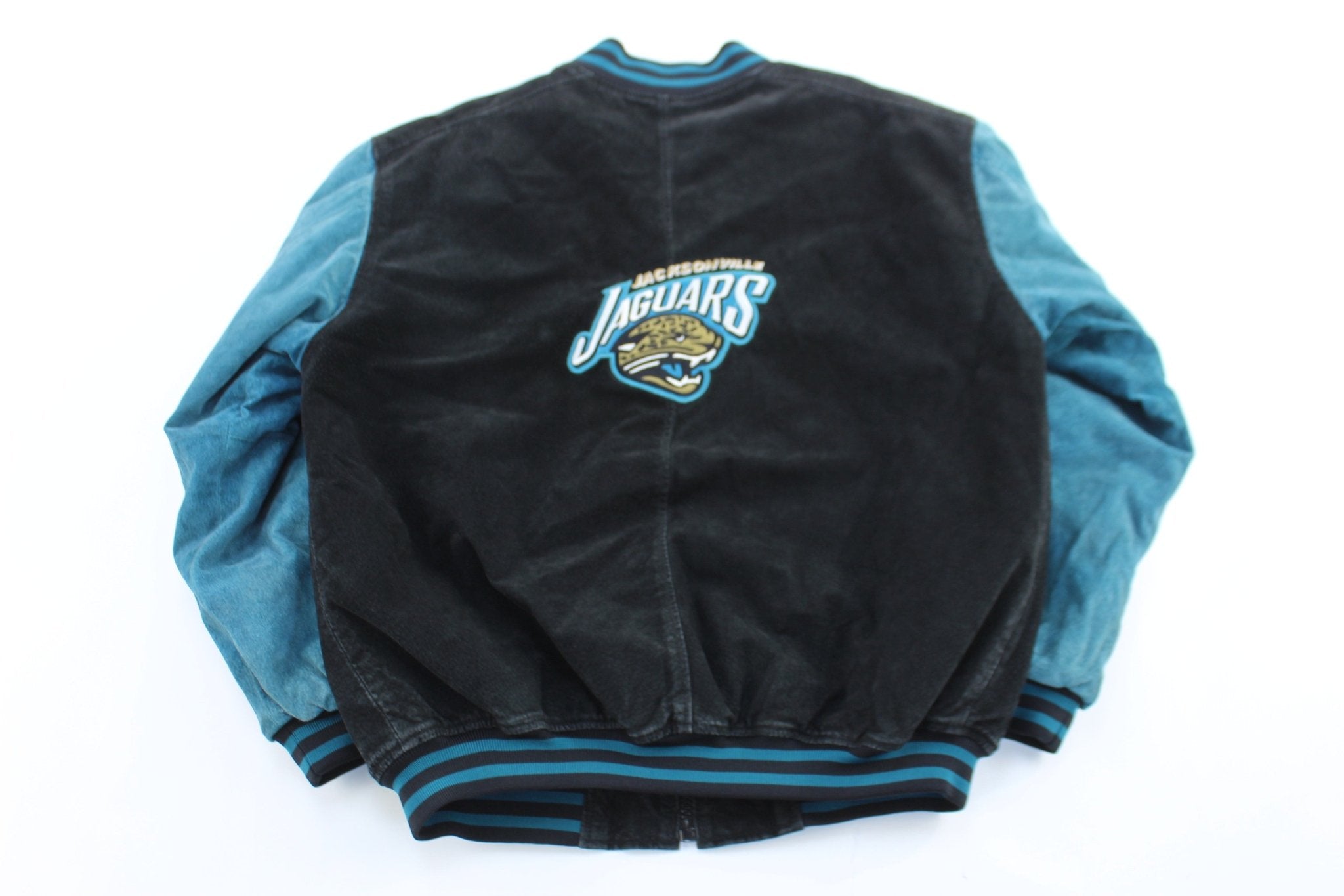 Vintage Jacksonville Jaguars Embroidered Pro Player Zip Up Jacket - ThriftedThreads.com