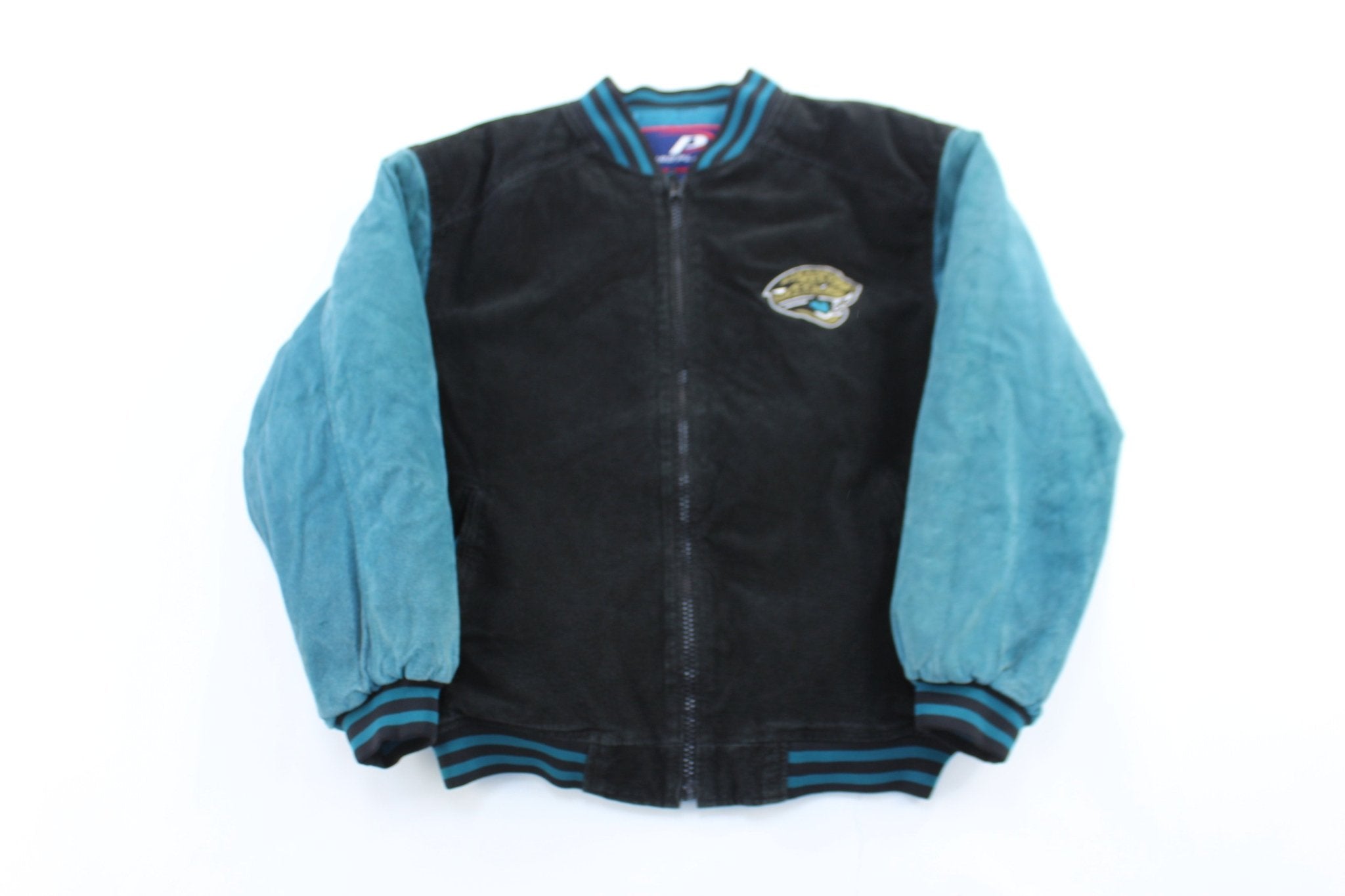 Vintage Jacksonville Jaguars Embroidered Pro Player Zip Up Jacket - ThriftedThreads.com