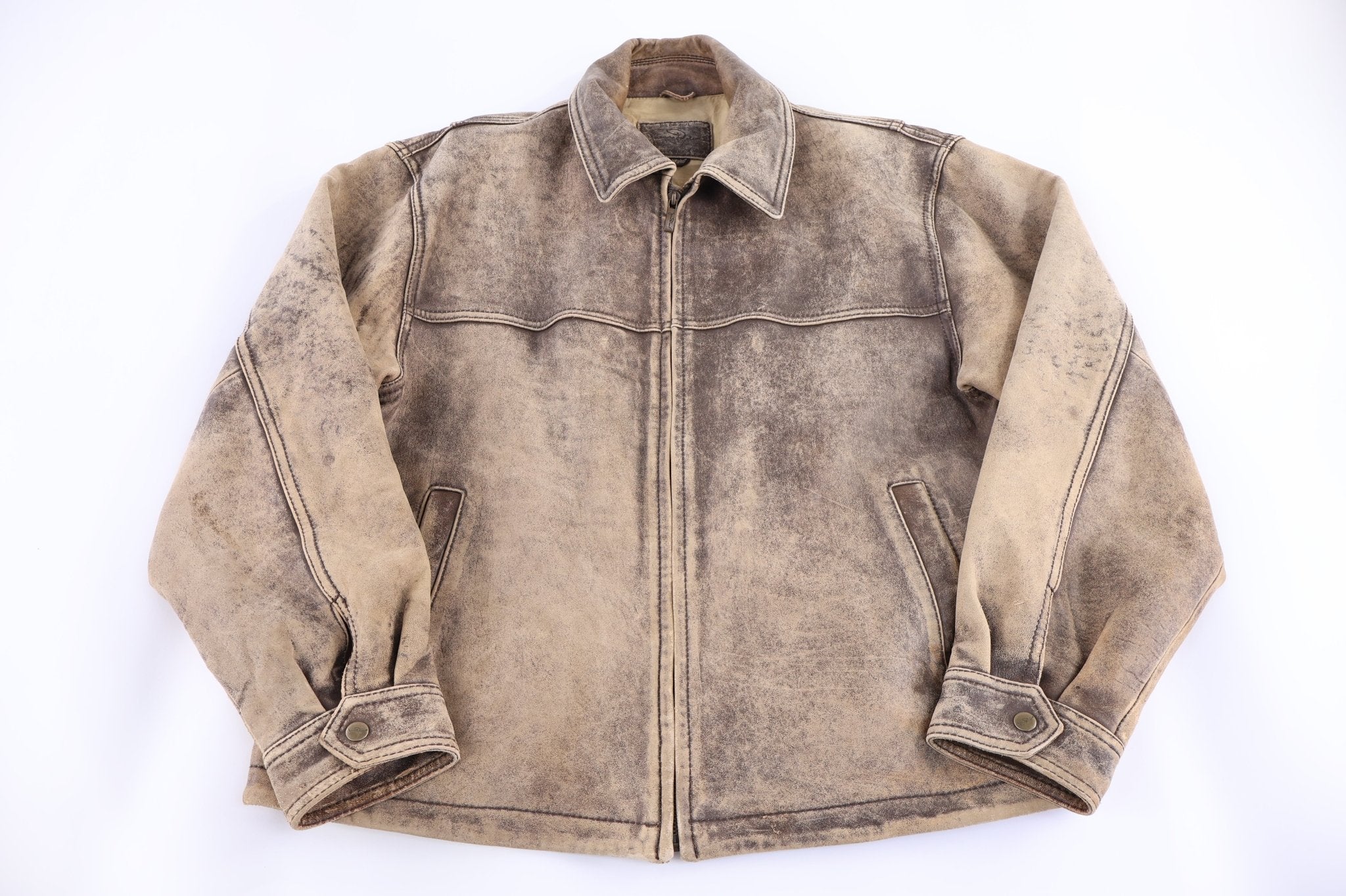 Vintage James Dean Leather Full Zip Jacket - Jacket - Thrifted Threads