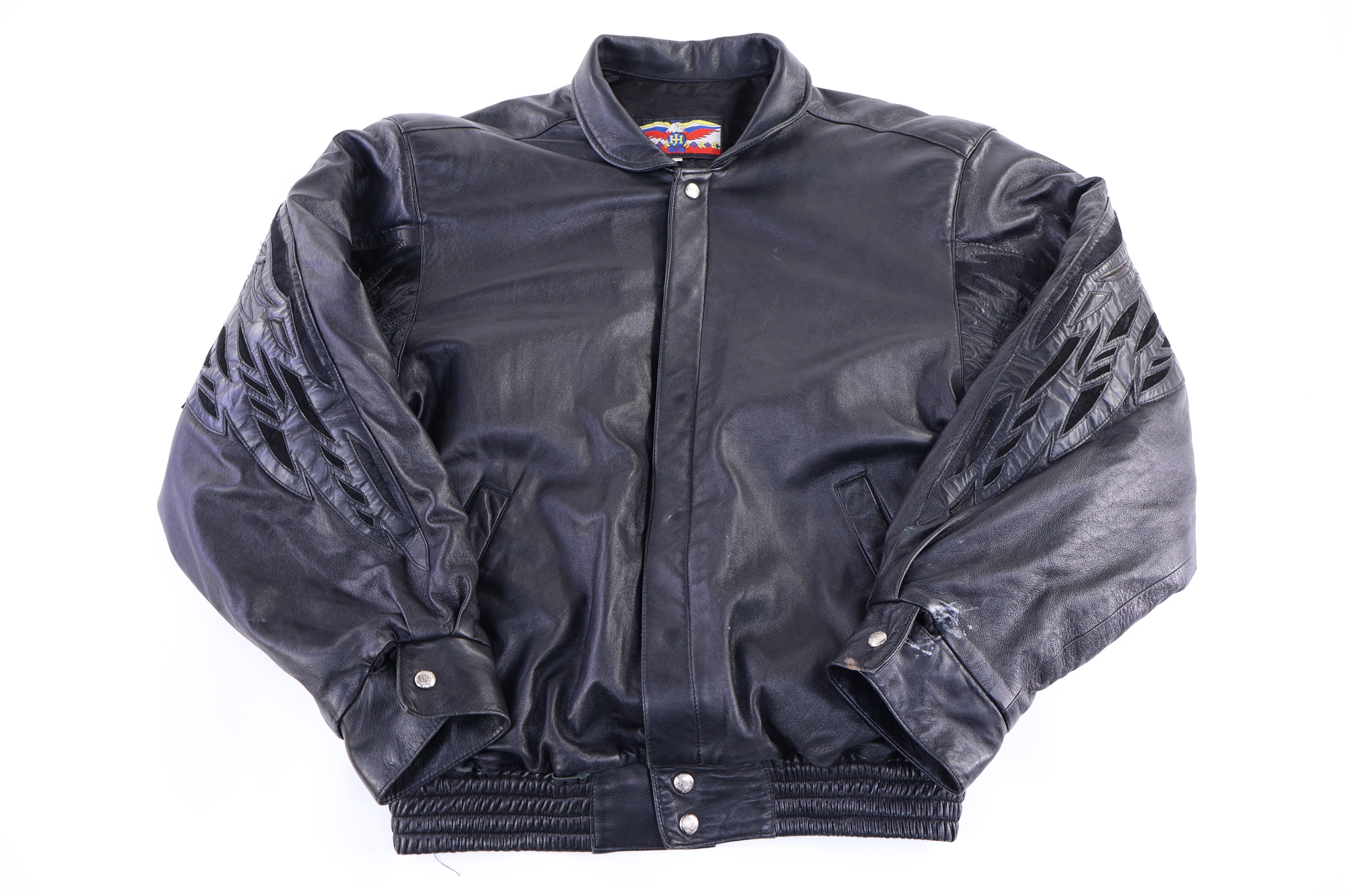 Vintage Jeff Hamilton Black Leather Jacket - Jacket - Thrifted Threads