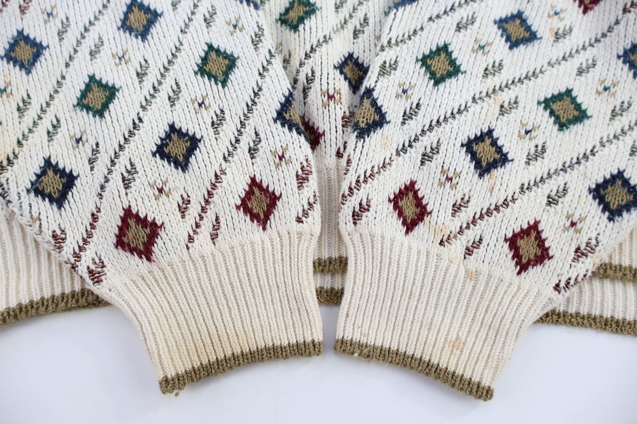 Vintage John Weitz Multipattern Knit Sweater - Sweater - Thrifted Threads