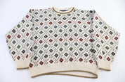 Vintage John Weitz Multipattern Knit Sweater - Sweater - Thrifted Threads