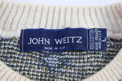 Vintage John Weitz Multipattern Knit Sweater - Sweater - Thrifted Threads