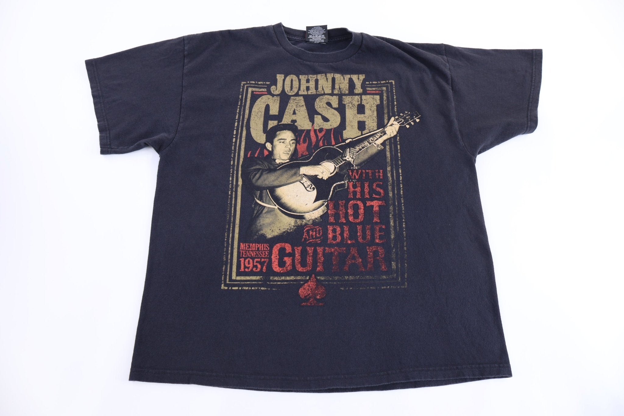 Vintage Johnny Cash With His Hot And Blue Guitar T-shirt - Shirts & Tops - Thrifted Threads