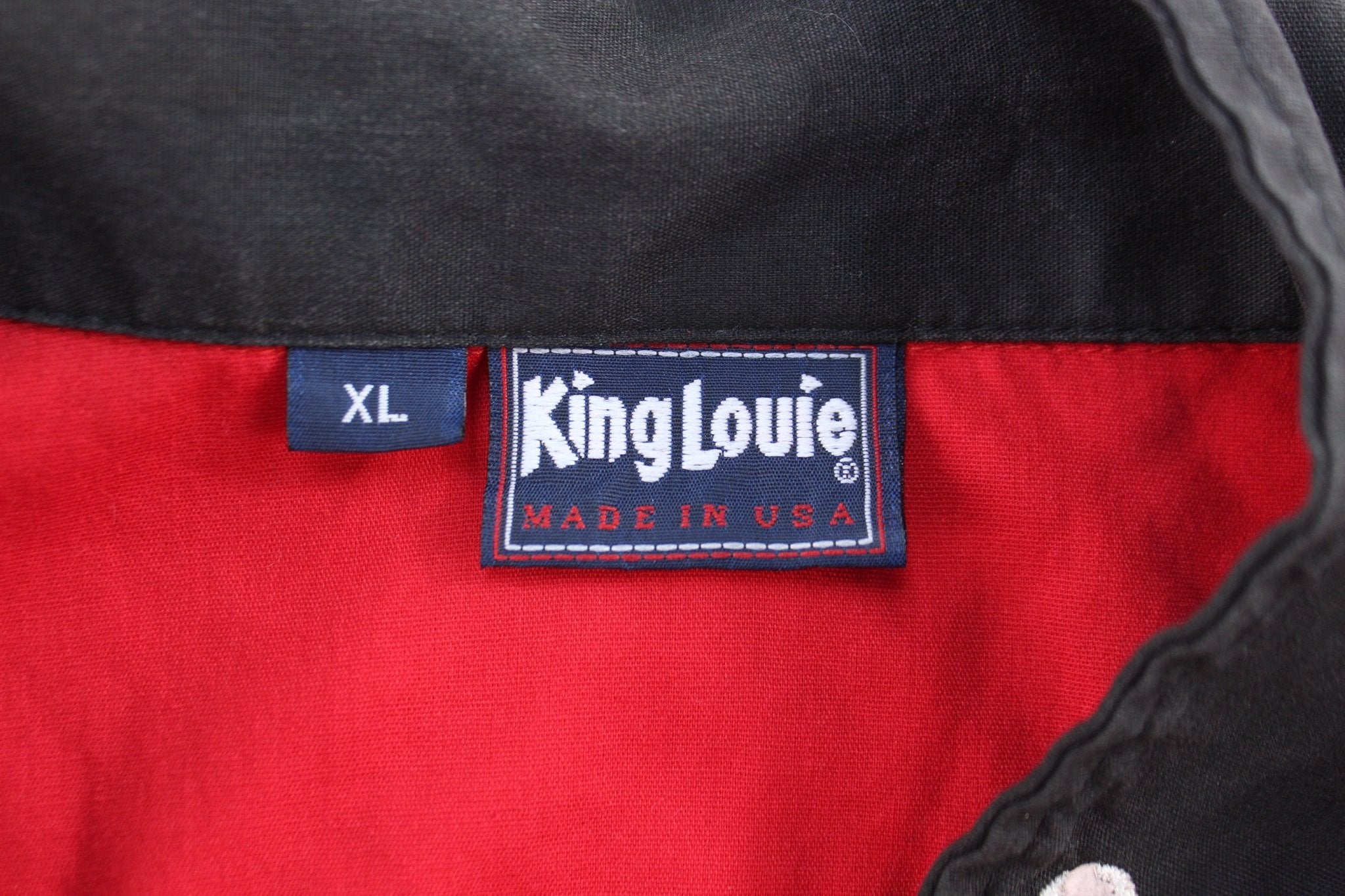 Vintage King Louie Embroidered Fearless Five Bowling Button Up Shirt - ThriftedThreads.com