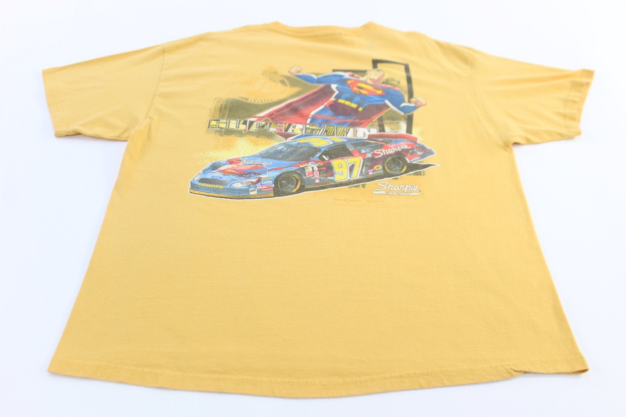 Vintage Kurt Busch Superman Racing Graphic T-shirt - Shirts & Tops - Thrifted Threads