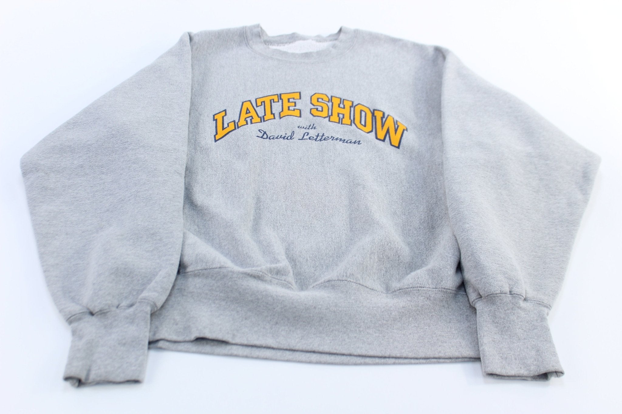 Vintage Late Show w/ David Letterman Grey Sweatshirt - ThriftedThreads.com