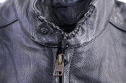 Vintage Leather King Black Leather Biker Jacket - Jacket - Thrifted Threads