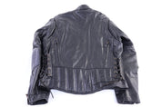 Vintage Leather King Black Leather Biker Jacket - Jacket - Thrifted Threads