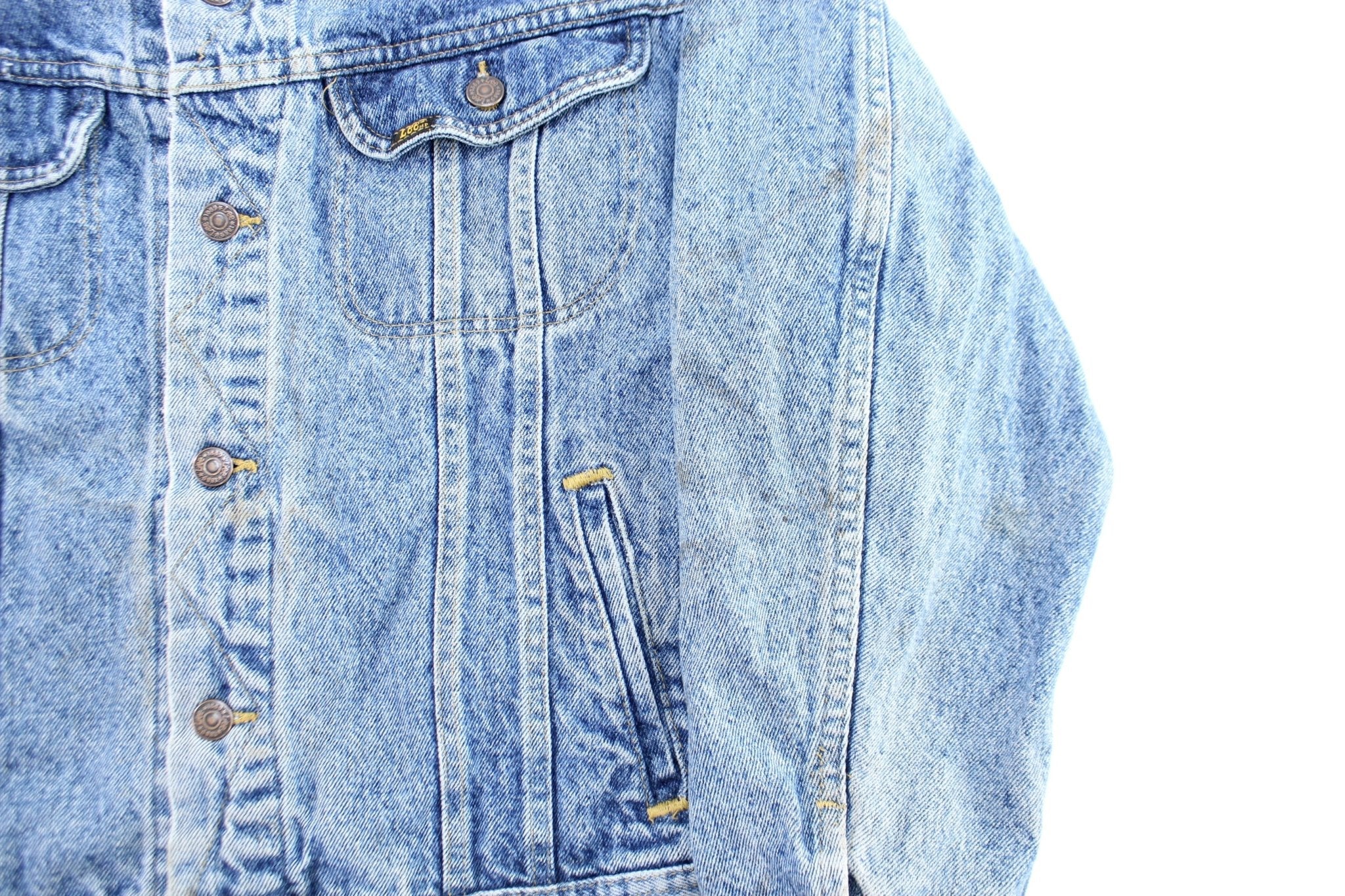 Vintage Lee Button Fly Denim Jacket - Jacket - Thrifted Threads