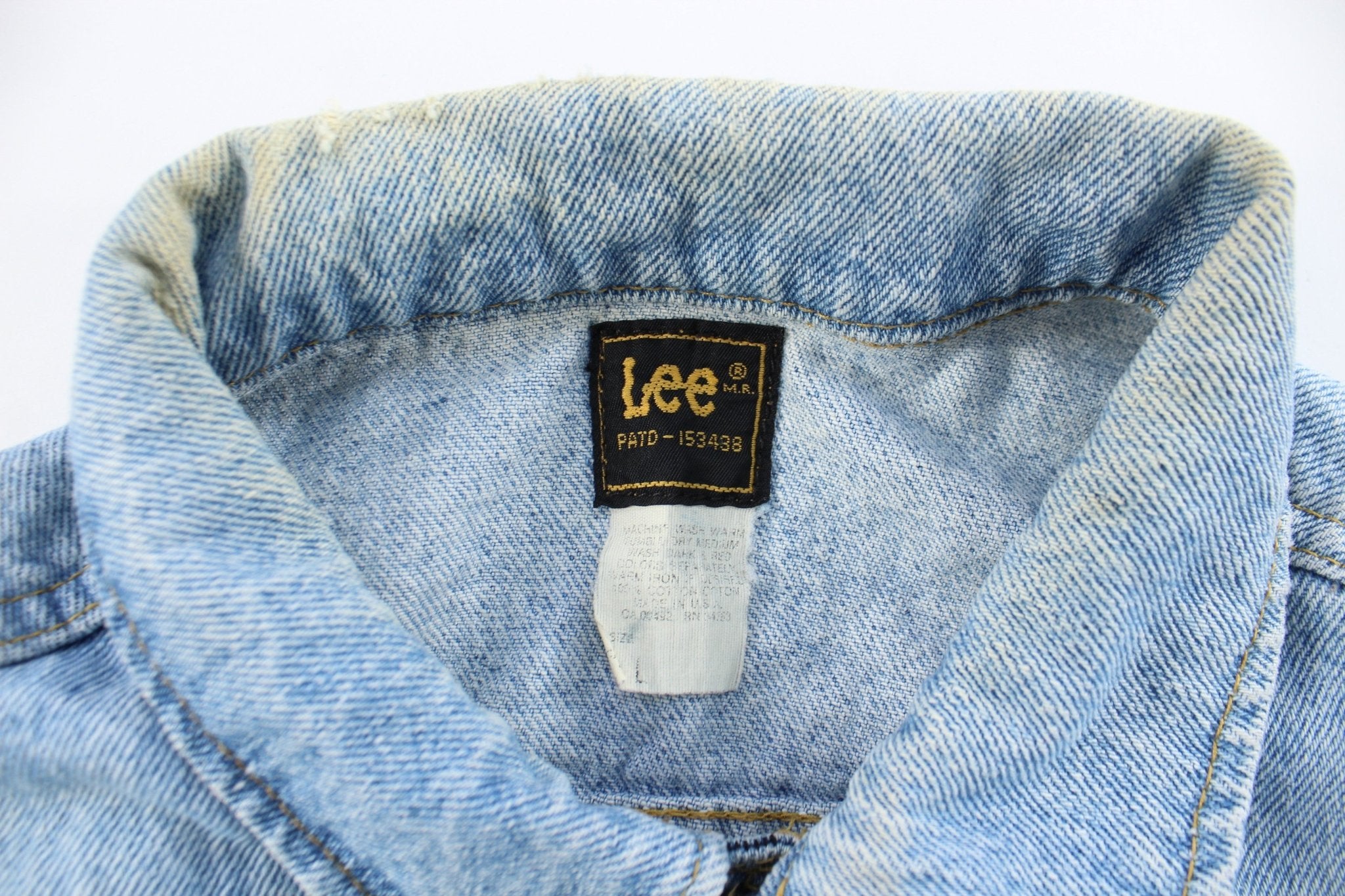 Vintage Lee Light Wash Denim Jacket - ThriftedThreads.com