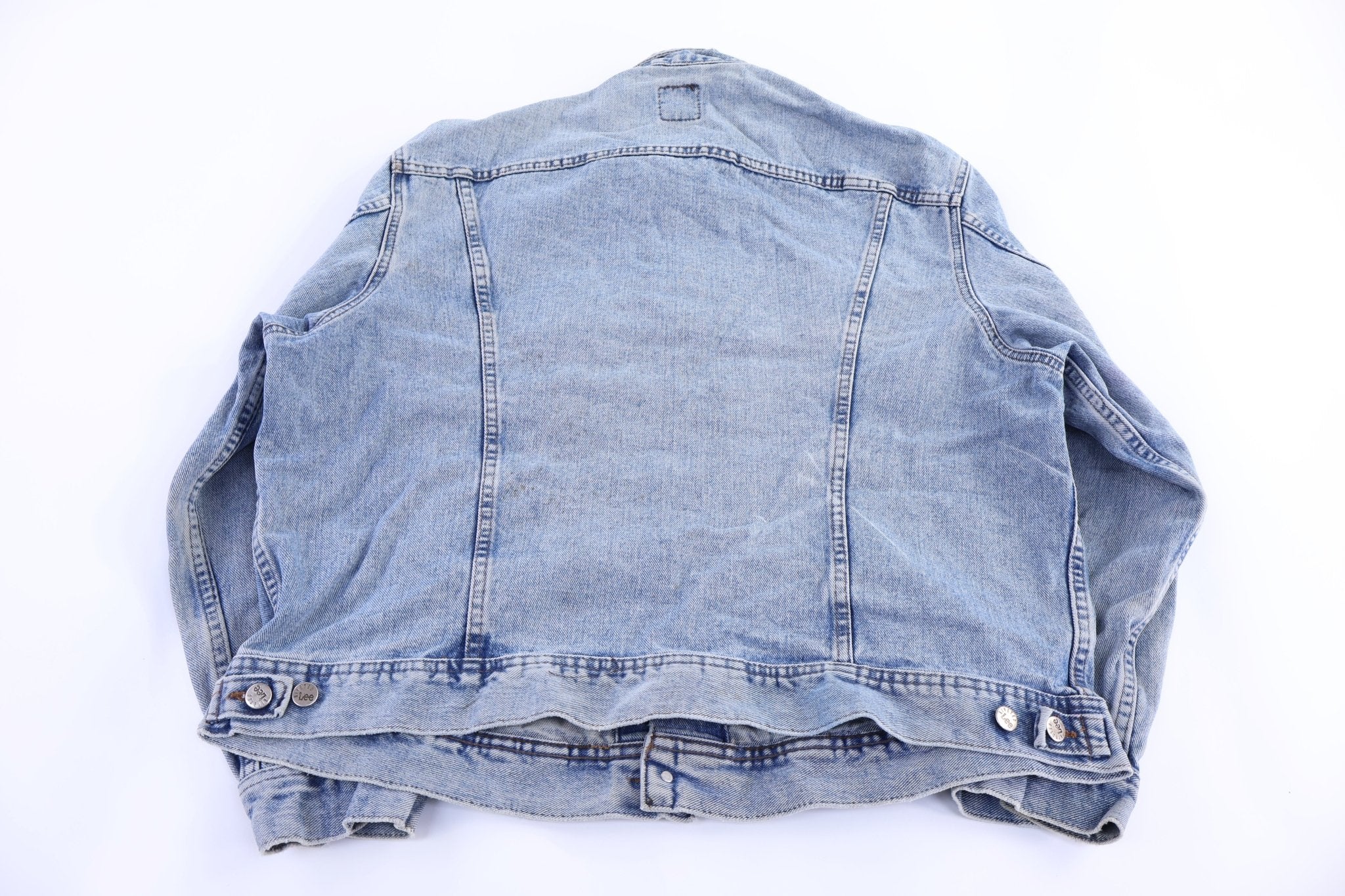 Vintage Lee Riveted Light Wash Denim Jacket - Jacket - Thrifted Threads