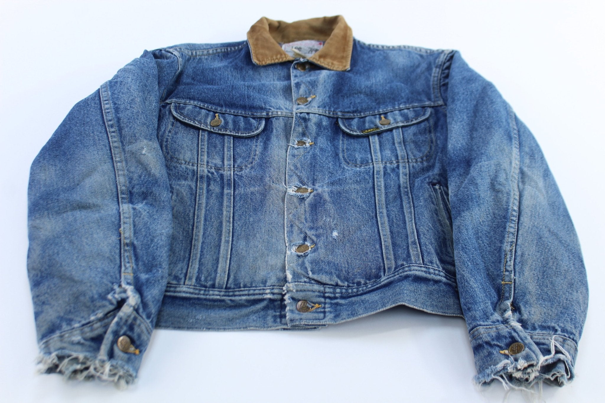 Vintage Lee Storm Rider Blanket Lined Denim Jacket - ThriftedThreads.com