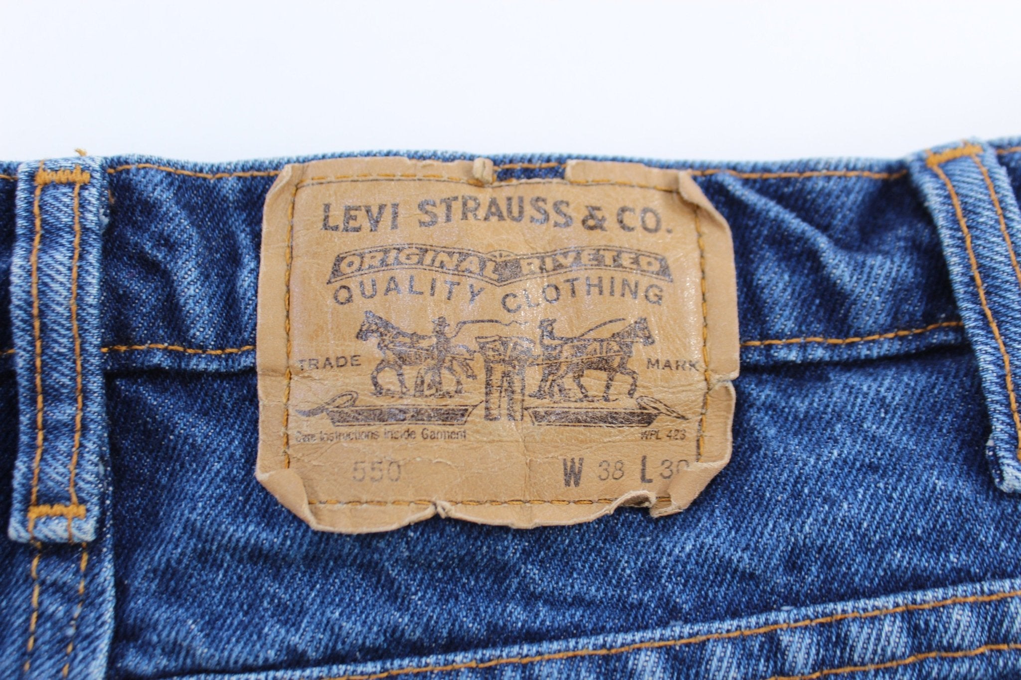 Vintage Levi's 550 Dark Wash Denim Jeans - ThriftedThreads.com
