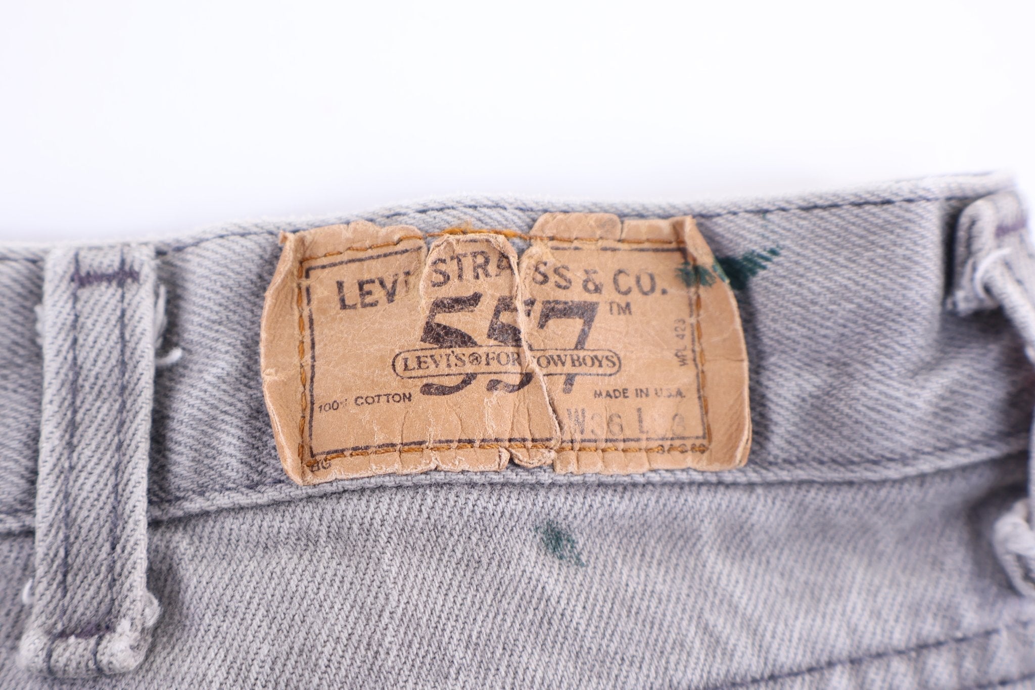 Vintage Levi's 557 Grey Denim Jeans - Pants - Thrifted Threads