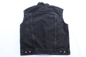 Vintage Levi's Black Denim Vest - ThriftedThreads.com