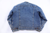 Vintage Levi's Dark Wash Blanket Lined Denim Jacket - Jacket - Thrifted Threads