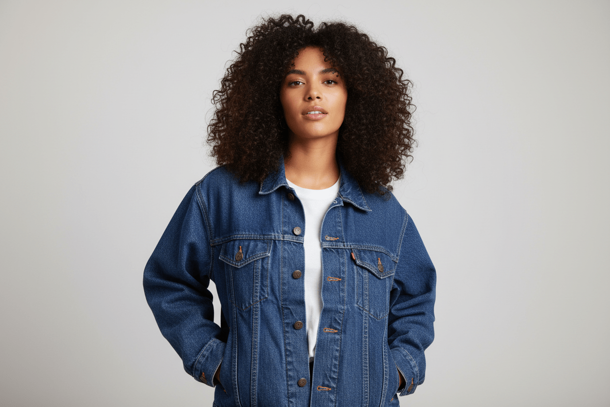 Vintage Levi's Dark Wash Denim Trucker Jacket - Jacket - Thrifted Threads