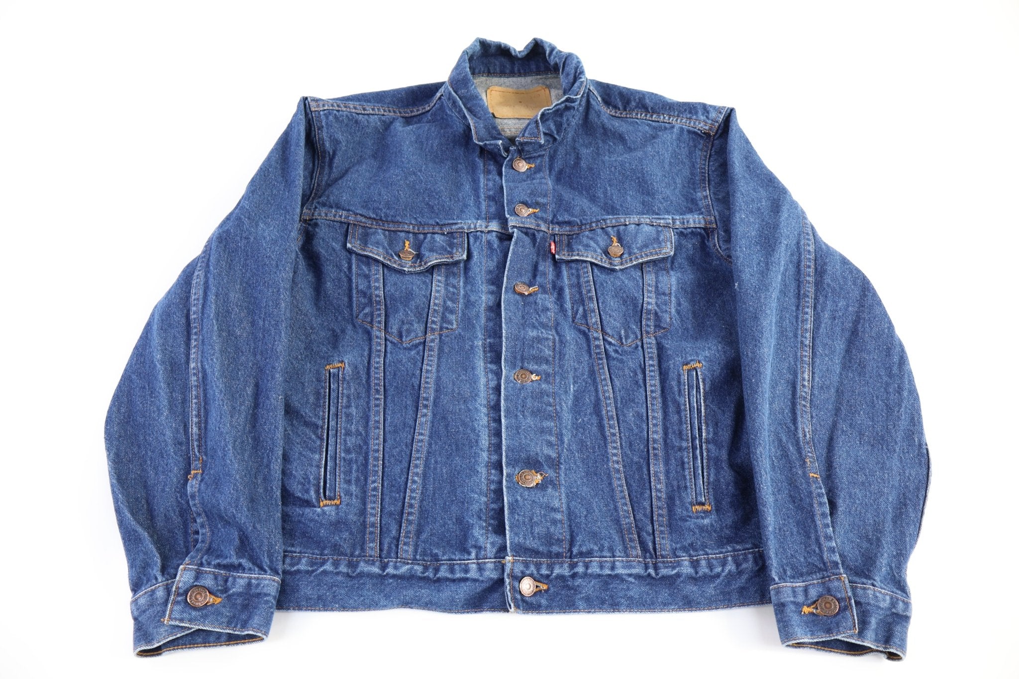 Vintage Levi's Dark Wash Denim Trucker Jacket - Jacket - Thrifted Threads