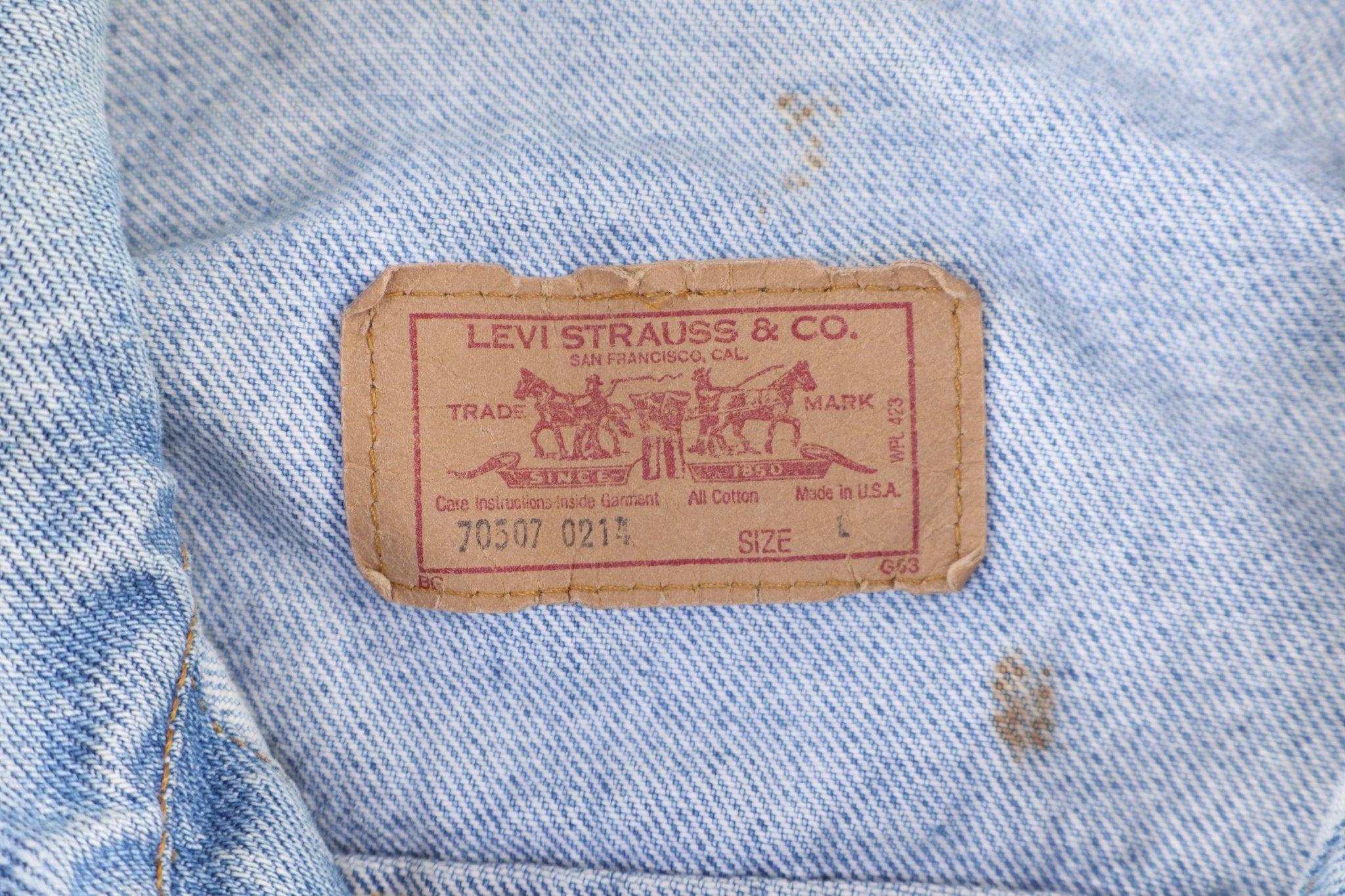 Vintage Levi's Light Wash Denim Jacket - Jacket - Thrifted Threads